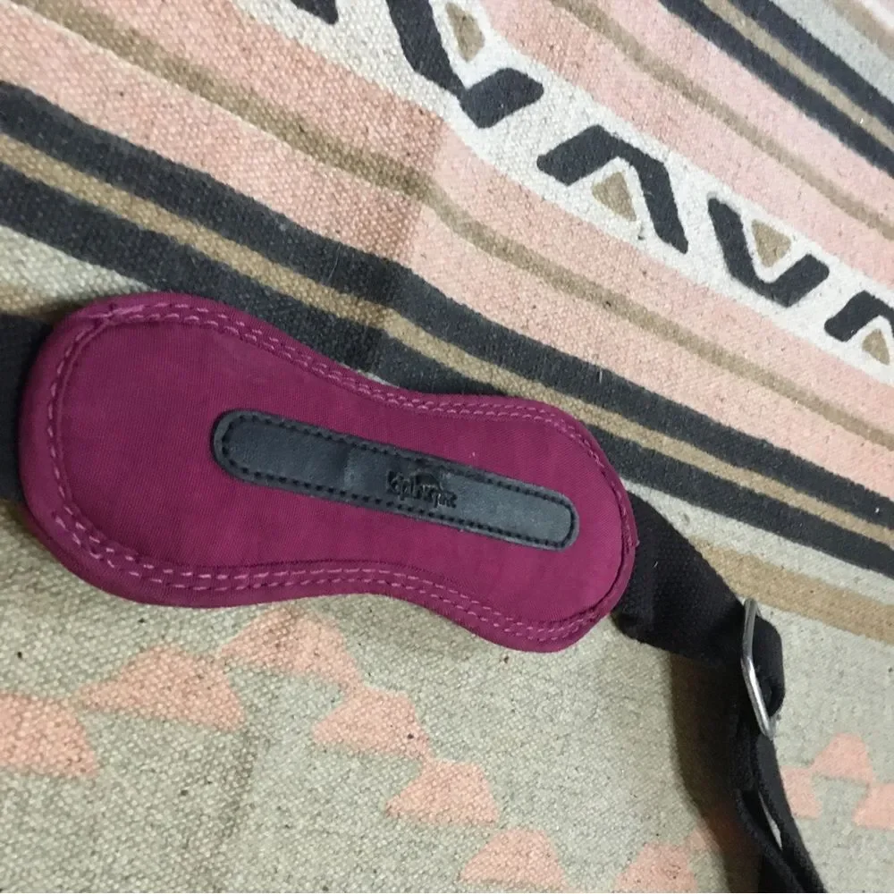 Kipling medium Purple Crossbody zipper bag multi pockets compartment GUC
